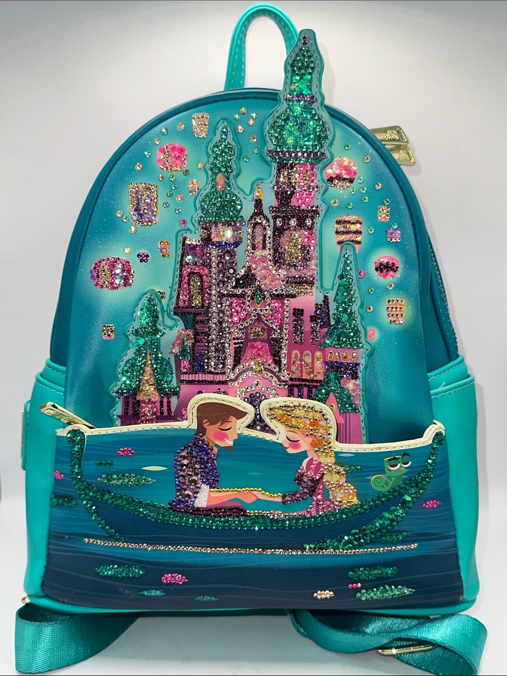 OOAK Loungefly Teal Rapunzel Boat Scene